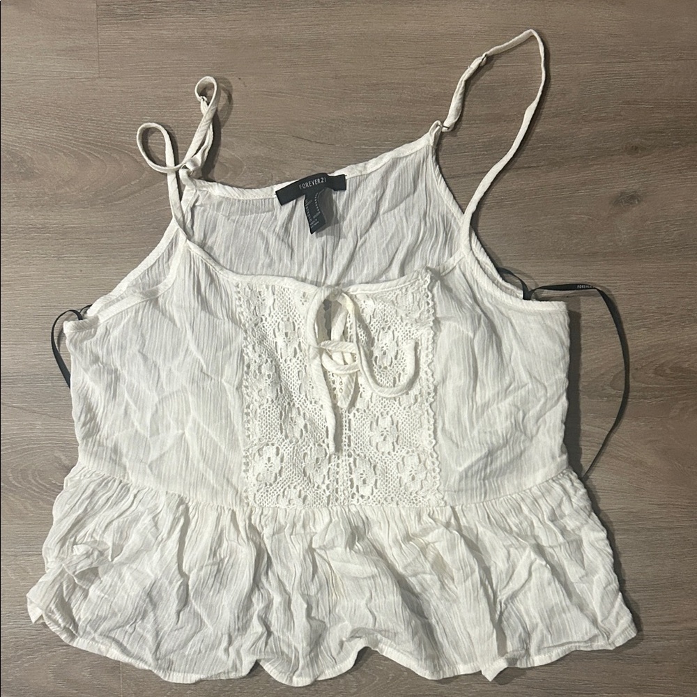 Cropped White tank top